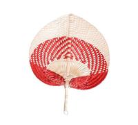 HOMSFOU Handmade Large Cattail Leaf Handheld Fan with Natural Bamboo Fragrance Lightweight Summer Cooling Fan for Adults Portable Random Color for Outdoor Parties and Beach Random Color