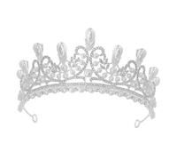 HOMSFOU Headband Comfortable Wedding Birthday for Wearing Time and Long, Tiara Elegant Crown with Imitation Pearls Rhinestones Lightweight Zinc Alloy Accessory Bridal Hair for Women