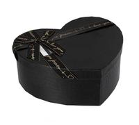 HOMSFOU Heart Shaped Paper Gift Box for Wedding and Valentine's Day Black Present Packing Case Capacity Floral Arrangement and Storage Box for Unique Centerpieces