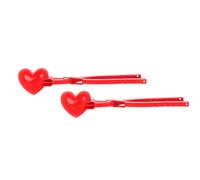 HOMSFOU Heart-shaped Snow Maker Clips 2pcs Plastic Outdoor Snow Mold Clamp and Winter Play