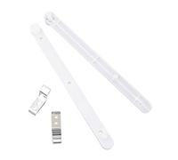 HOMSFOU Hidden Cabinet Door Slide Plastic and Iron Flip Up Track Silent Soft Close Side Mount Guide for Cabinets Bookcases and Storage Units White Finish