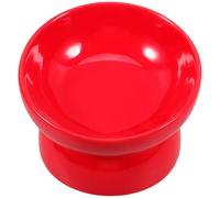 HOMSFOU High Feet Slanted Mouth Ceramic Dog Feeder Bowl Creative Pet Ceramic Feeder for Small Dogs Colorful Elevated Bowl for Pet Feeding