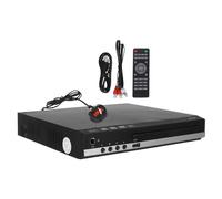 HOMSFOU High-resolution Dvd Player Compact Portable Abs Black with User-friendly Operation for Tv and Travel Home Multimedia Playback