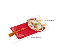 HOMSFOU Horse Year Red Envelopes Embroidered Fabric Lucky Money Packets Traditional Chinese Hongbao for Spring Festival Wedding Blessing Cash Lai See