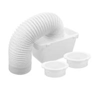 HOMSFOU Indoor Dryer Vent Kit with Lint Collector Water Trap Plastic Vent Hose for Drum Dryers (28 X 13.5 CM, White,)