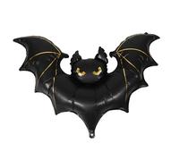 HOMSFOU Inflatable Halloween Bat Balloon Decoration Large Matte Black Blow Up Bat for Outdoor Party and Haunted House Props Easy Setup Spooky Centerpiece for Horror Themed Celebrations