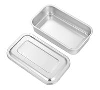 HOMSFOU Instrument Trays Stainless Steel Box with Lid 8.27X5.12X1.77In Easy to Clean for Various Procedures and Instruments