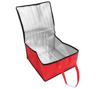 HOMSFOU Insulated Aluminum Zippered Lunch Bag with Handle, 9-inch Thermal Cake and Pizza Storage Pouch, Portable Food Cooler for Travel and Outdoor Use