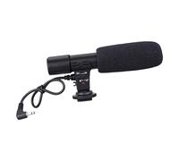 HOMSFOU Interview Microphone Camera Microphone for Dslr, Black ABS Audio | Wide Compatibility for Phone and Tablet, 90/120 Degree Angle for Single or Multiple Voices