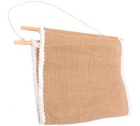 HOMSFOU Jewelry Organizer Hanging Earring Organizer Simple Shape Wood Flax Iron Multipurpose Decorative for People Who Love Jewelry Back of Door and Bathroom Use