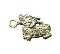 HOMSFOU Keychain Pendant Key Making Pendant Animal Shape with Flat Bottom Design Vintage Brass Key Making for Bag Decoration and Keychain Accessories