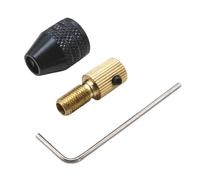 HOMSFOU Keyless Black Aluminum Alloy Mini Drill Chuck Adapter with Brass Base Conversion Tool for Drill Bits Self-Locking Power Hand Converter