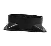 HOMSFOU Kitchen Exhaust Valve Non-return Check Valve 150mm Black Backflow Preventer for Range Hood Easy Installation Kitchen Accessory for Home and Restaurant