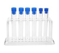 HOMSFOU Laboratory Test Tube Rack with Corrosion Resistant Plastic, 6 Slots Organizer for School Classroom Science Experiments and Research Institute
