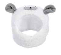 HOMSFOU Lamb Style Pet Hat for Cats and Puppies, White Cotton Soft Headwear with Delicate Stitching, for Birthdays and Photo Props