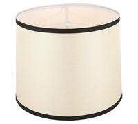 HOMSFOU Lamp Decoration with Frame Shade Softens Iron Round The Lampshade Lamps Khaki Cloth Replacement for and Table Floor Lights, for Home and Hotel