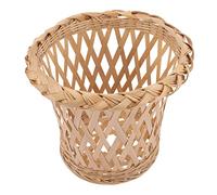 HOMSFOU Lantern Shaped Woven Bamboo Pendant Lamp Shade Lightweight Ceiling Light Cover with Handcrafted Weaving Design Softens Bright Light for Kitchen Cafe Bedroom Loft Farmhouse and Club