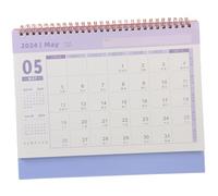 HOMSFOU Large Blue Coil Bound Desk Calendar Thick Monthly Schedule Planner for Office Use Standing Desktop Organizer for Daily Planning and Meeting Tracking