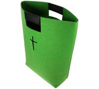 HOMSFOU Large Capacity Bible Cover Bible Study Organizer Tote Felt Reusable Wear Resistant Church Carrying Bag