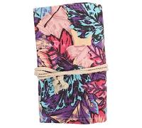 HOMSFOU Large Capacity Canvas Roll Up Pencil Case Durable Pencil Pouch for Art Supplies Slots for Color Pens Brushes for Students Artists Easy to Carry Store