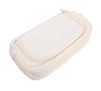 HOMSFOU Large Capacity Pencil Case with Compartments Polyester Stationery Organizer for Students and Artists Lightweight Travel Storage Pouch for School Supplies