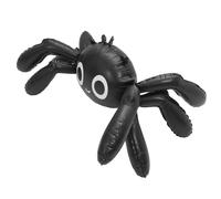 HOMSFOU Large Inflatable Halloween Spider Balloon Reusable Foil Decoration for Birthday Party and Haunted House Giant Black Spider Prop Enhances Spooky Photo Moments and Festive Atmosphere