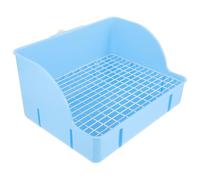 HOMSFOU Large Rabbit Litter Box Plastic Bedpan Wire Mesh Bottom for Guinea Pig Enclosure Easy Cleaning Animal Toilet