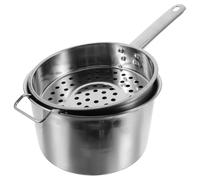 HOMSFOU Large Stainless Steel Strainer Spoon and Noodle Colander 22Cm Bowl, Suitable for Cooking Dumplings and Liangxia at Home