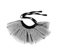 HOMSFOU Layered Detachable Black and White Ruffle Collar for Cosplay Festivals and Daily Fashion Retro Mesh Clown Shawl