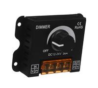 HOMSFOU LED Dimmer Brightness Controller Knob Dc for Single Color LED Strip Lights Smooth Dimming Stable Performance Compact Design for Rv Yachts Home Office