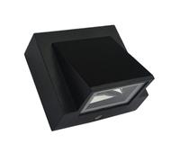 HOMSFOU LED Outdoor Wall Light: 5W Warm White Black Single Head Porch Lamp - Waterproof Exterior Wall Sconce for Garden, Yard & Pathway Lighting