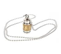 HOMSFOU Lightweight Stainless Steel Cremation Memorial Necklace for Ashes with No Deformation and No Fading, Suitable for Men and Women, Ashes Urn Pendant Necklace for Everyday Wear