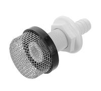 HOMSFOU Live Well Pump Strainer Head Thru-Hull Strainer Mount with Aerator Screen Plastic Metal for Boat Live Well Pump Marine Fish Tank