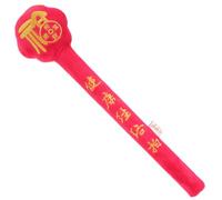 HOMSFOU Long Handheld Body Massage Paddle for Back Shoulder Legs, Muscle Massager Hammer with Velvet Plum Blossom Surface, Manual Therapy Tool for Relaxation and Meridian Health