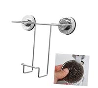 HOMSFOU Magazine Newspaper Bathroom Kitchen Suction Cup Stainless Steel Book Basket Holder Economy Shelf Tablets Space Wall Stand Bedroom for