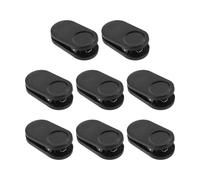 HOMSFOU Magnetic Lavalier Mic Clip and Portable Plastic Magnet Mount 8pcs for Wireless Microphone with Secure Grip Black for Teachers and Presenters in Vlogging and Conference Calls