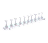 HOMSFOU Magnetic Press-on Nail Stand with Iridescent Wave Acrylic Base Nail Art Practice Holder for Painting and Display Suitable for Beginners