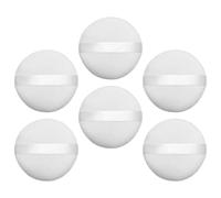 HOMSFOU Makeup Powder Puff Set for Loose Powder Application 6pcs round Handy to Use Soft Cotton Wool and Sponge Material Supple and Gentle Cosmetic Puff Excellent Workmanship