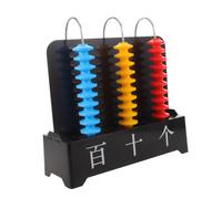 HOMSFOU Math Counters for Classroom Use with Three-tier Sliding Structure and Stable Base, Educational Counting for Early Learning Logic and Number Regrouping, Plastic and Metal Montessori