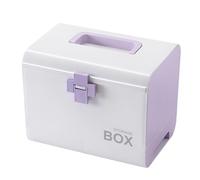 HOMSFOU Medicine Family Medication Box Portable Plastic Pill Organizer with Convenient Cleaning and Easy Open Close Function for Home and Travel Use