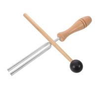 HOMSFOU Meditation Tuning Fork Set with Wooden Handle and Hammer, Lightweight Sound Therapy Tool for Relaxation and Wellness Support, for Professionals and Beginners the Go