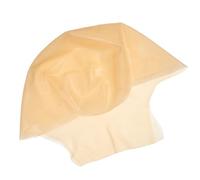 HOMSFOU Mens Bald Cap Costume Lightweight Latex Wig Accessory with Lifelike Appearance in Khaki for Cosplay Events and Trick Use