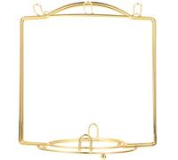 HOMSFOU Metal Coffee Mug Holder Rack with 6-Cup Capacity, Gold Iron Draining Cup Organizer for Home Kitchen and Workstation