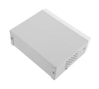 HOMSFOU Metal Enclosure Box with Front and Rear Panels Durable DIY Electronic Junction Case for Outdoor Electrical Projects Easy Installation Stable Operation Grey