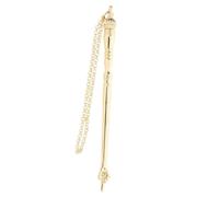 HOMSFOU Metal Torah Pointer with Chain 17cm Gold Finger Bible Reading Tool Vintage Jewish Scroll Page Marker for Mitzvah and Home Travel Use