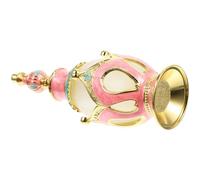 HOMSFOU Middle Eastern Pink Crown 25ml Perfume Bottle Empty Mini Aromatherapy Bottle Vintage Essential Oil Container for Travel and Home Décor