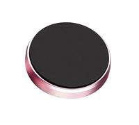HOMSFOU Mini Car Magnetic Phone Holder Stand Round Rose Gold Strong Magnet for Smartphones Mini Tablets Dual Function As Car Mount Desktop Stand Compatible with All Models
