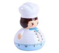 HOMSFOU Mini Chef Mechanical Kitchen Timer for Eggs and Cakes with No Battery Needed, Plastic Material, for Pancakes and Cookies Baking Reminder, Household Cooking Time