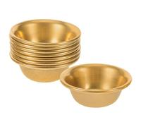 HOMSFOU Mini Copper Ritual Bowls 8Pcs Brass 2-Inch Water Offering Cups for Temple and Pilgrimage Use