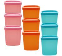 HOMSFOU Mini Storage Containers 230ml Each 9pcs Multi-functional Made of Pe and, Resist Stains and Odors, for Daily Storage Use and Home Kitchen Use